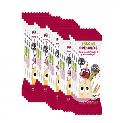 Erdbar German Organic Whole Grain Banana Red Grape Fruit Bar*20