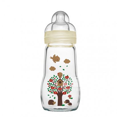 MAM Austria crystal color temperature resistant glass bottle 260ml 3-6 months