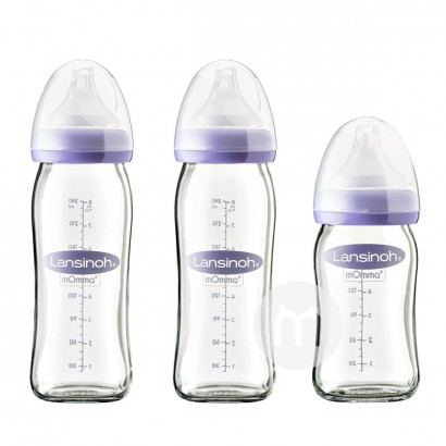 Lansinoh US glass bottle 160ml / 240ml three piece set