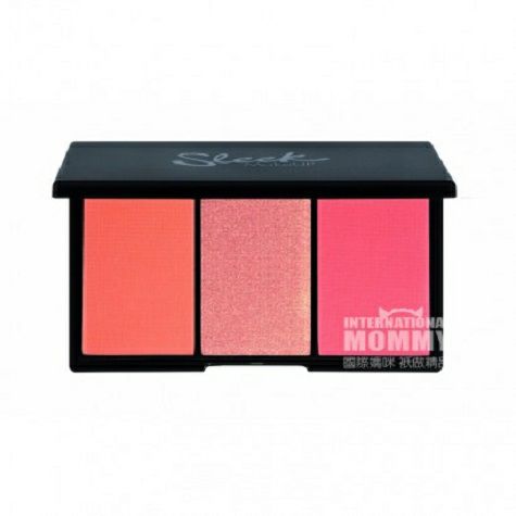 Sleek British three-color blush pla...