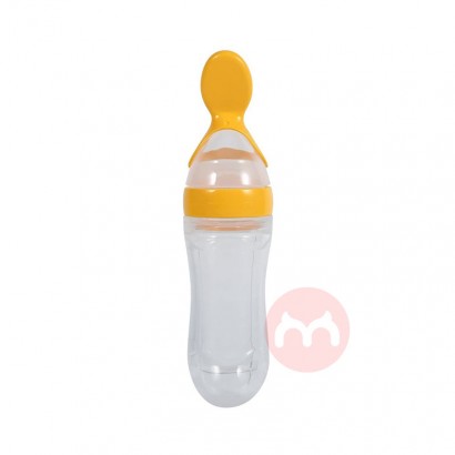 Tyenaza Silicone Baby Feeding Bottle Spoon (Yellow) Original Overseas Local Edition