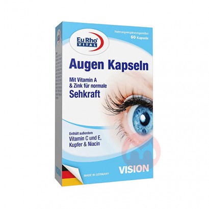EuRho® Vital German EuRho® Vital Vitamin A Eye Care Capsules Original Overseas