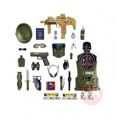 Military force army solider play set toy military Equipment Suite 