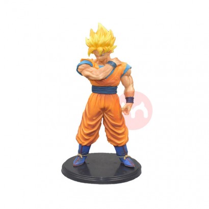 Dragon-Ball Z Super Saiyan Standing Goku Resolution Of Soldiers Yellow Hair Collection Action Figure Desktop Decoration 