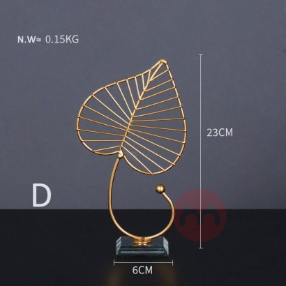 Creative Metal Crafts Home Decorations Office Wine Cabinet Decorations Wrought Iron Leaves Ginkgo Leaves