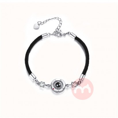 OEM 100 languages I love you couple bracelet a man and woman red rope projection bracelet