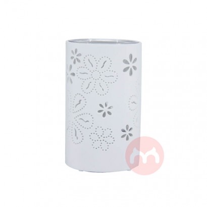 Wholesale home decor night light vase modern hollow cylinder ceramic table night lamp