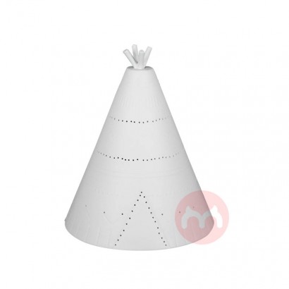Bulk home decoration light craft cheap porcelain tent shape led night lamp