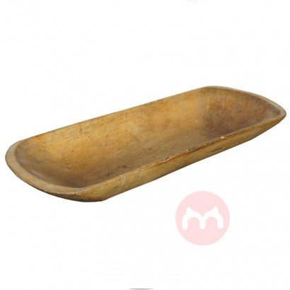 AMSON BRASS Hot Selling Kitchen used Wooden Dough Bowl Wholesale Top Grade Mango Wood Rectangle Round Corner Food Bowl