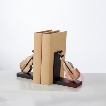 Art-Dynasty Modern decoration of bronze and wood Bookends