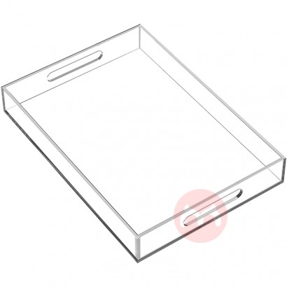 Acrylickingdom 12*16 inch Clear Acrylic Serving Tray Acrylic Decorative Tray For Kitchen Dinning Room