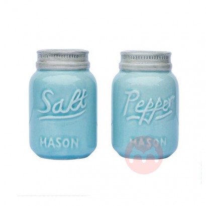 LEIXIN Prettily Embossed Styled Vintage Mason Jar Salt & Pepper Shakers for Kitchen And Tabletop