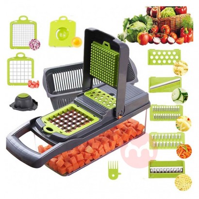 yangdong 12 in 1 Multi-functional Vegetable Chopper Cutter slicer spiralizer peeler dicerkitchen  tabletop