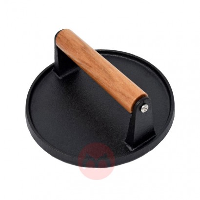 Amazon hot sell BBQ Bacon Press Round Shape Cast Iron Grill Press Meat Press