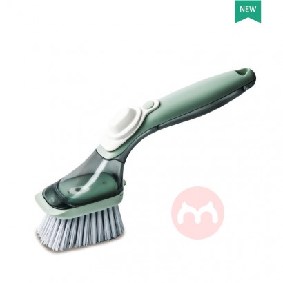 qupu Selling House cleaning palm brush Stainless Steel Kitchen soap dispensing dish scrubber cleaning brush