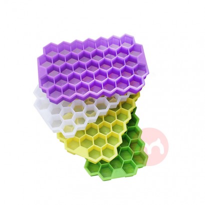 Food Grade Silicone 37 Cubes Ice Tray Cube Mold Creative DIY Honeycomb Shape Ice Cube Tray