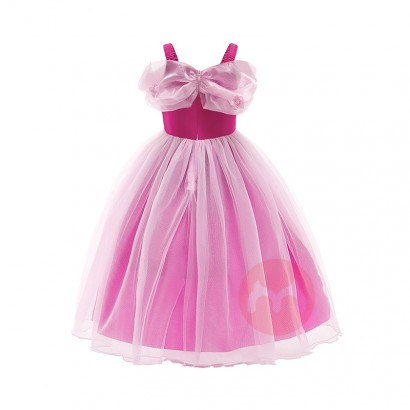 LZH 2021 Fashion Red Princess Dress For Children Sling Baby Girls Costume Halloween For Kids Long Dress 3-10 Year Girl D