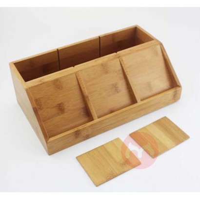 Eco-friendly Bamboo Multi-function Stationery Organizer
