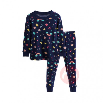 JINXI 100% cotton cartoon casual girl pajama set