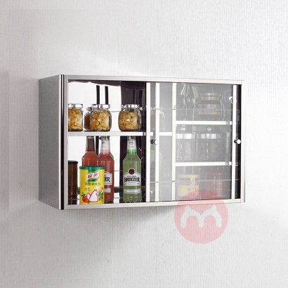SAIMEITE Popular stainless steel wall mounted kitchen glass door cabinet