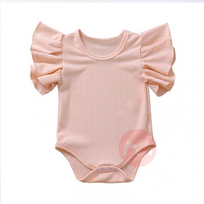 JINXI Ribbed cotton jumpsuit with flowing sleeves for girls