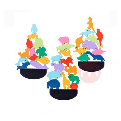 Wooden balance training animal blocks
