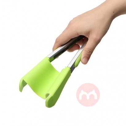 H775 Kitchen 2 Sizes Food Grade Heat Resistant Creative Food Shovel 2 In 1 Multi Functional Non Stick Silicone Tong Spat