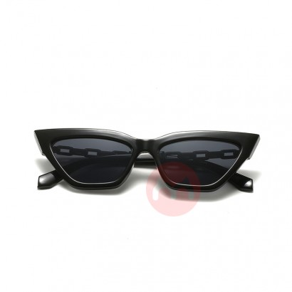 YIWU HAOHAO Girls retro square sunshade women's plastic frame narrow eye women's fashion women's Cat Eye Sunglasses