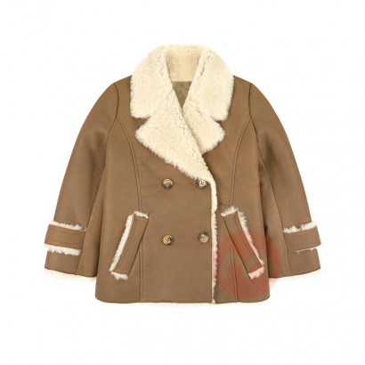 OEM Outdoor items children's Suede Sherpa overcoat