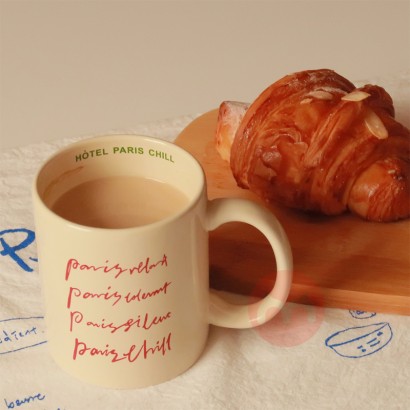 Vintage French ceramic coffee cup