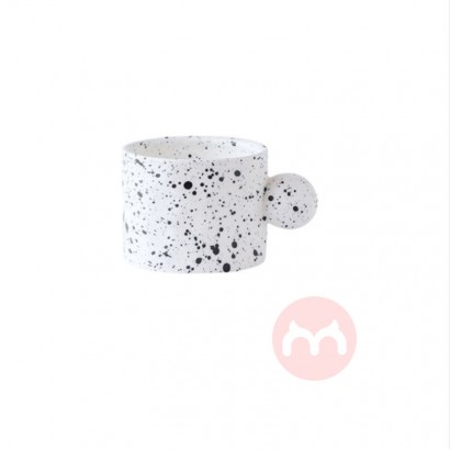 Manual ink splashing round ball handle coffee cup