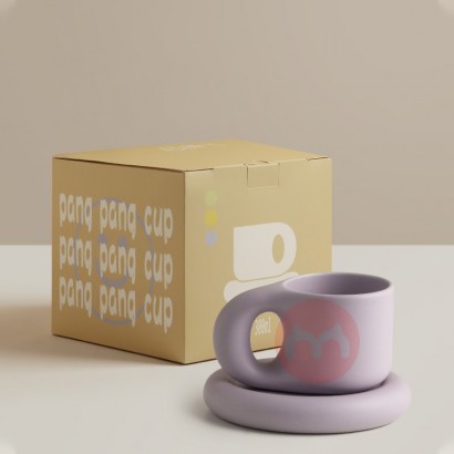 Chubby Mug ceramic coffee cup with coaster