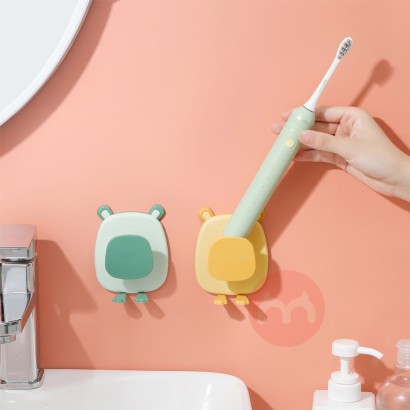[3 sets] cartoon electric toothbrush non perforated wall hanger