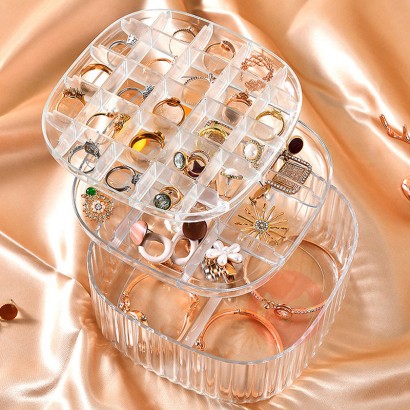 JOYBOS anti oxidation three-layer jewelry storage box