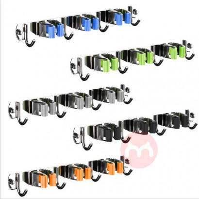 304 stainless steel broom mop storage rack