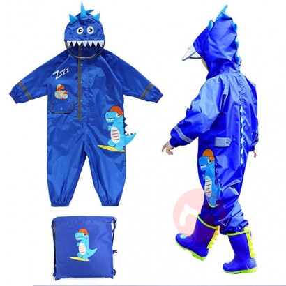 Joyo roy Colorful dinosaur one-piece windproof children's raincoat