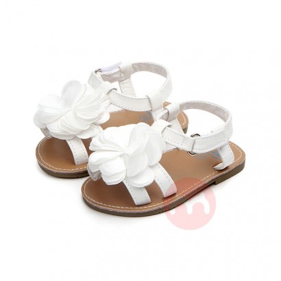 OEM Rubber hardsoled fashionable flower girl sandals kids shoes