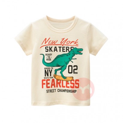 27kids Dinosaur printed children's clothing 100% Cotton T-shirt