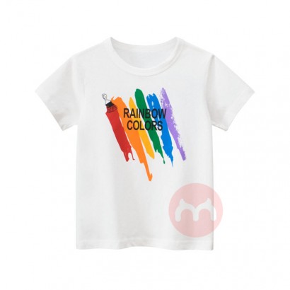 27kids Short-sleeved t-shirt with white rainbow print