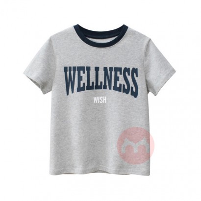 27kids 100% combed cotton summer alphabet t-shirt for children
