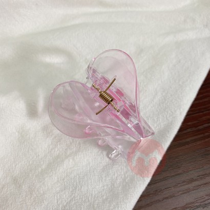 Summer color transparent love butterfly hairpin