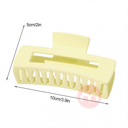Simple elegant plastic matte rectangular oversize hair clip female