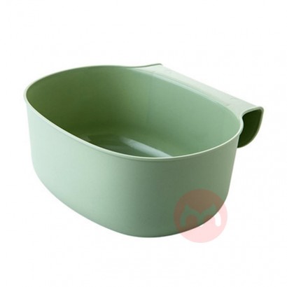 Plastic suspended trash can container