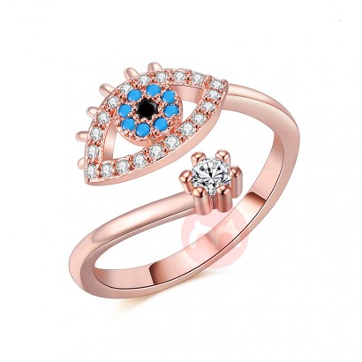Creative Eye Ring Adjustable Blue E...