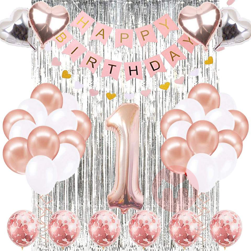 PAFU Baby Girls First Birthday Deco...