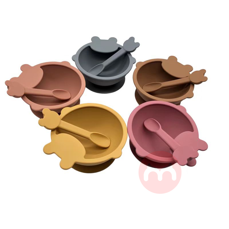 Suction cup Spoon Set food Bib baby...