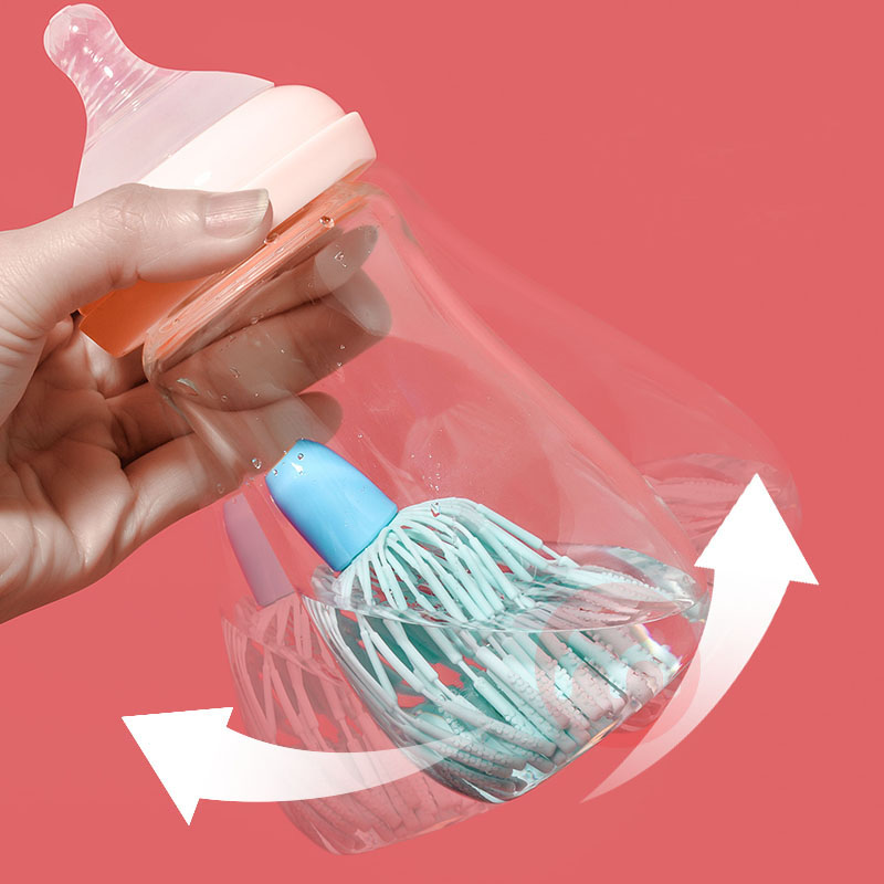 Portable silicone milk bottle nippl...