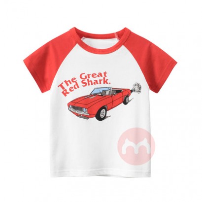 27kids Cartoon cars for boys T-shir...