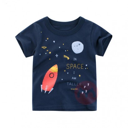 27kids Dark blue printed rocket car...
