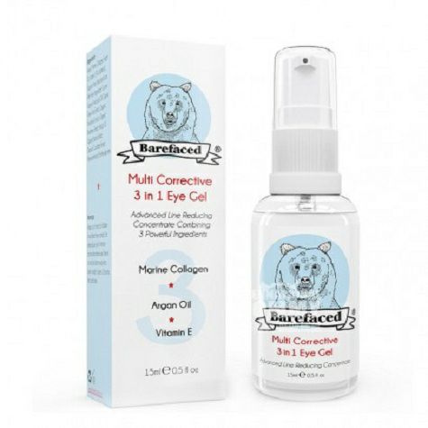 Barefaced UK Multi-Effect 3 in 1 Krim Mata Edisi Luar Negeri